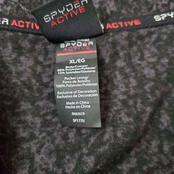 Women's Spyder Active Fleece Pullover 3/4 Zip Size XL Thumbholes Zipper Pocket - Picture 13 of 14